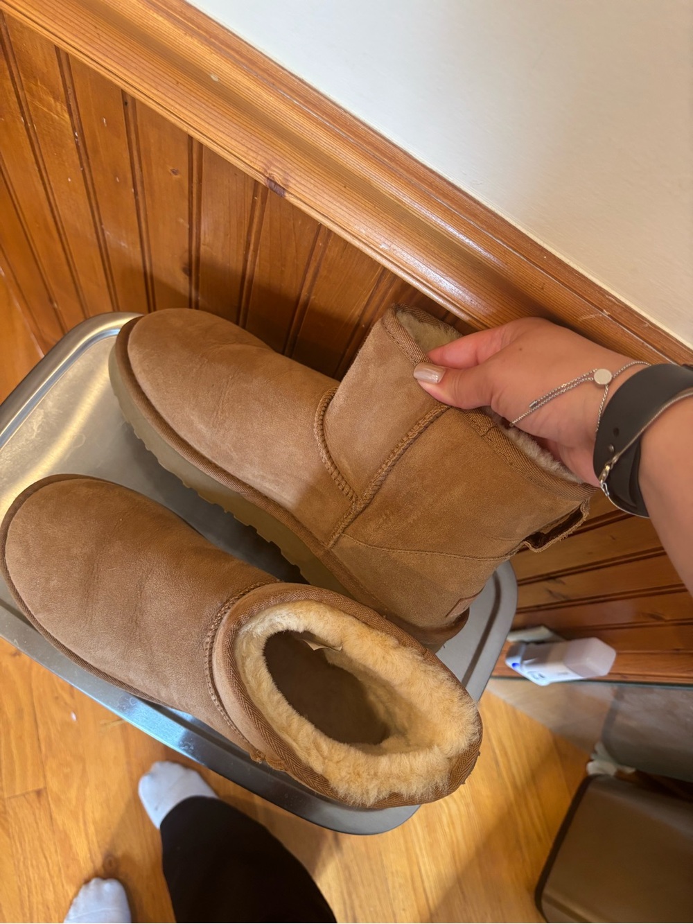 Ugg Classic Chestnut Suede Shearling Short Boots - Picture 8 of 8